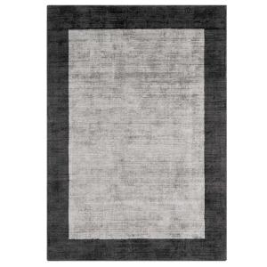Tapis à bordures en Viscose Argent 120x170 cm