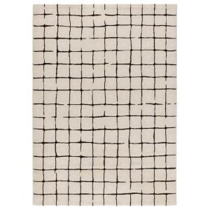 Tapis à carreaux blanc/noir 80x150 cm