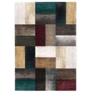 Tapis à carreaux multicolore 80x150 cm