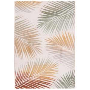 Tapis à feuilles beige 140x200 cm