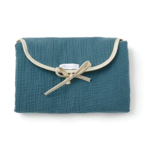 Tapis à  langer imperméable bleu paon