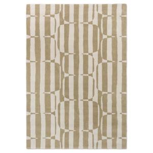 Tapis à motif galet rayé caramel