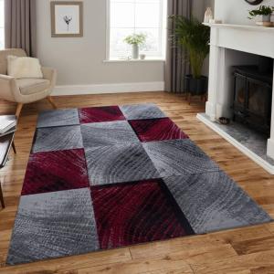 Tapis à motifs carreaux en damier rouge 120x170cm