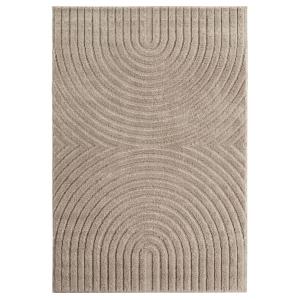Tapis à motifs en relief Arcs Beige 280x370cm