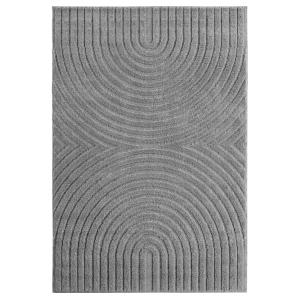Tapis à motifs en relief Arcs Gris 280x370cm