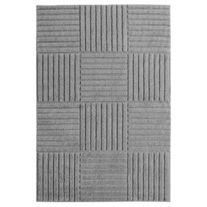 Tapis à motifs en relief Damier Gris 60x110cm