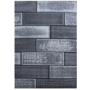 Tapis à motifs mur en briques noir 120x170cm