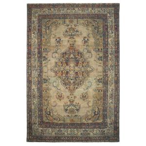 Tapis à motifs orientaux effet vintage taupe 145x200