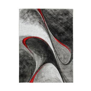 Tapis à motifs vagues abstraites rouge 120x170