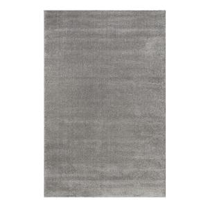 Tapis à poils courts doux gris chiné aspect laineux 80x150