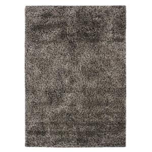 Tapis à poils longs bi-colore noir blanc 120x170
