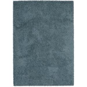 Tapis à poils longs bleu 160x230