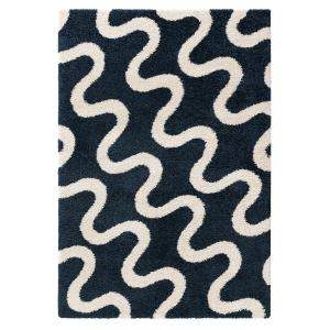 Tapis à poils longs bleu 200x290