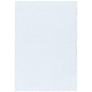 Tapis à poils longs doux blanc 120x170cm