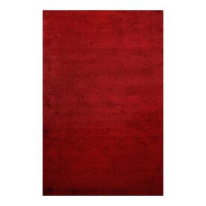 Tapis à poils longs, doux et moelleux, rouge  80x150