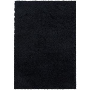 Tapis à poils longs doux noir 120x170cm