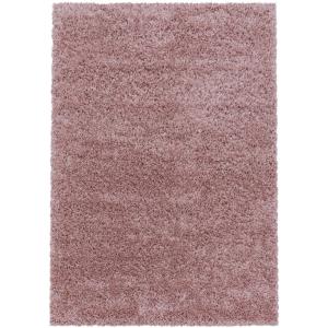 Tapis à poils longs doux rose 120x170cm