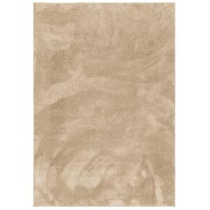 Tapis à poils longs doux uni beige 200x290 cm
