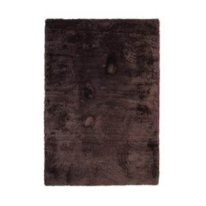 Tapis à poils longs extra-doux marron 120x160