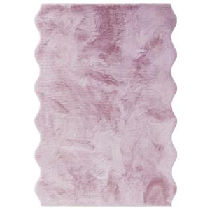 Tapis à poils longs mauve 120x170