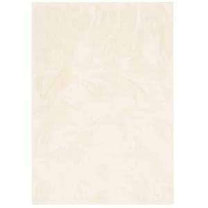 Tapis à poils longs moelleux uni crème 80x150 cm