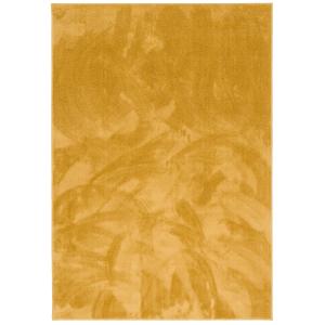Tapis à poils longs moelleux uni curry 120x170 cm