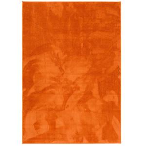 Tapis à poils longs moelleux uni orange 140x200 cm
