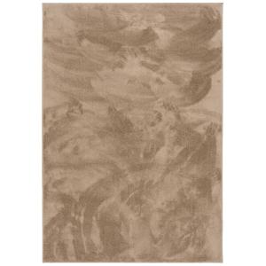 Tapis à poils longs moelleux uni taupe 80x150 cm