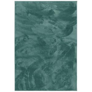 Tapis à poils longs moelleux uni vert menthe 120x170 cm