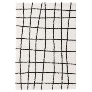 Tapis à poils longs noir & blanc 200x290