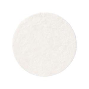 Tapis à poils longs rond crème ø 80 rond