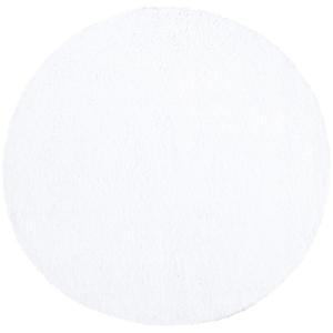 Tapis à poils longs rond SOFTY blanc neige 120x120cm