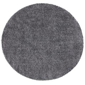 Tapis à poils longs rond SOFTY gris foncé 120x120cm