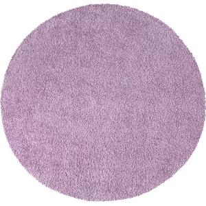 Tapis à poils longs rond SOFTY violet de parme 120x120cm