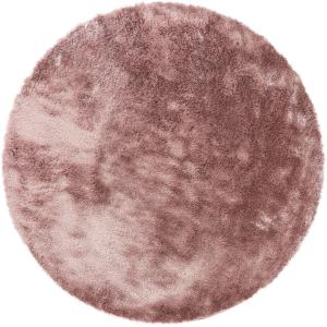 Tapis à poils longs rose D 160 rond