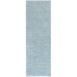 Tapis à poils longs SOFTY bleu azur 80x300cm