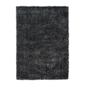 Tapis à poils longs toucher laineux anthracite 120x170