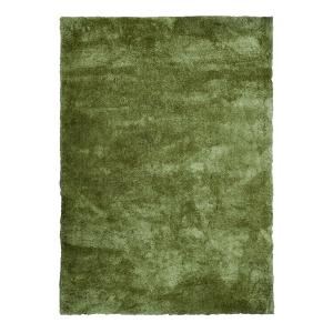 Tapis à poils longs toucher laineux vert rouillé 120x170