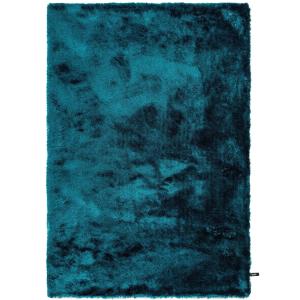 Tapis à poils longs turquoise 120x170