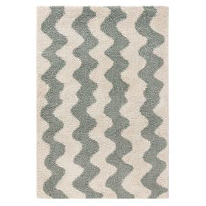 Tapis à poils longs vert 120x170