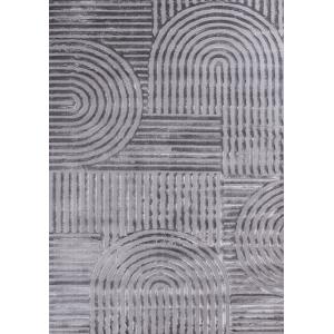 Tapis à poils ras  motif géométrique - Gris - 120x160 cm