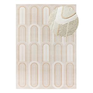 Tapis à relief blanc/beige 133x190 cm