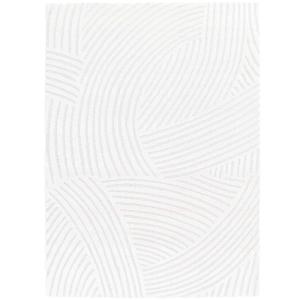 Tapis à relief courbes doux crème 200x290