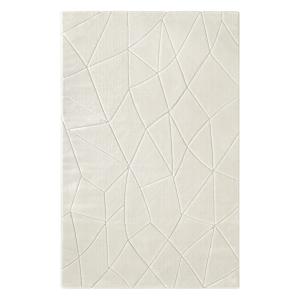 Tapis à relief effet optique blanc cassé 200x290