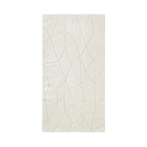 Tapis à relief effet optique blanc cassé 80x150