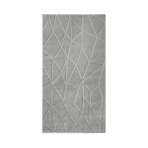 Tapis à relief effet optique gris clair 80x150