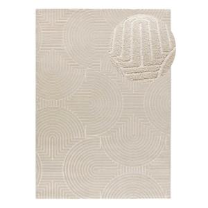 Tapis à relief géométrique blanc/crème 160x230 cm