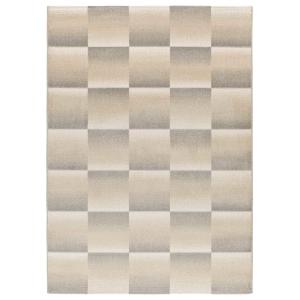 Tapis à relief géométrique gris/beige 133x190 cm
