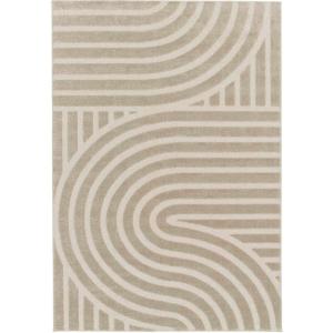 Tapis à relief géométrique moderne camel 160x230