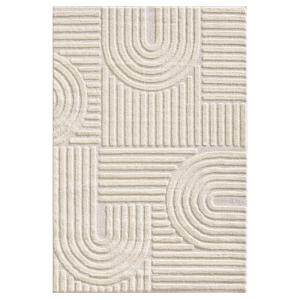 Tapis à relief géométriques Crème 120x170cm